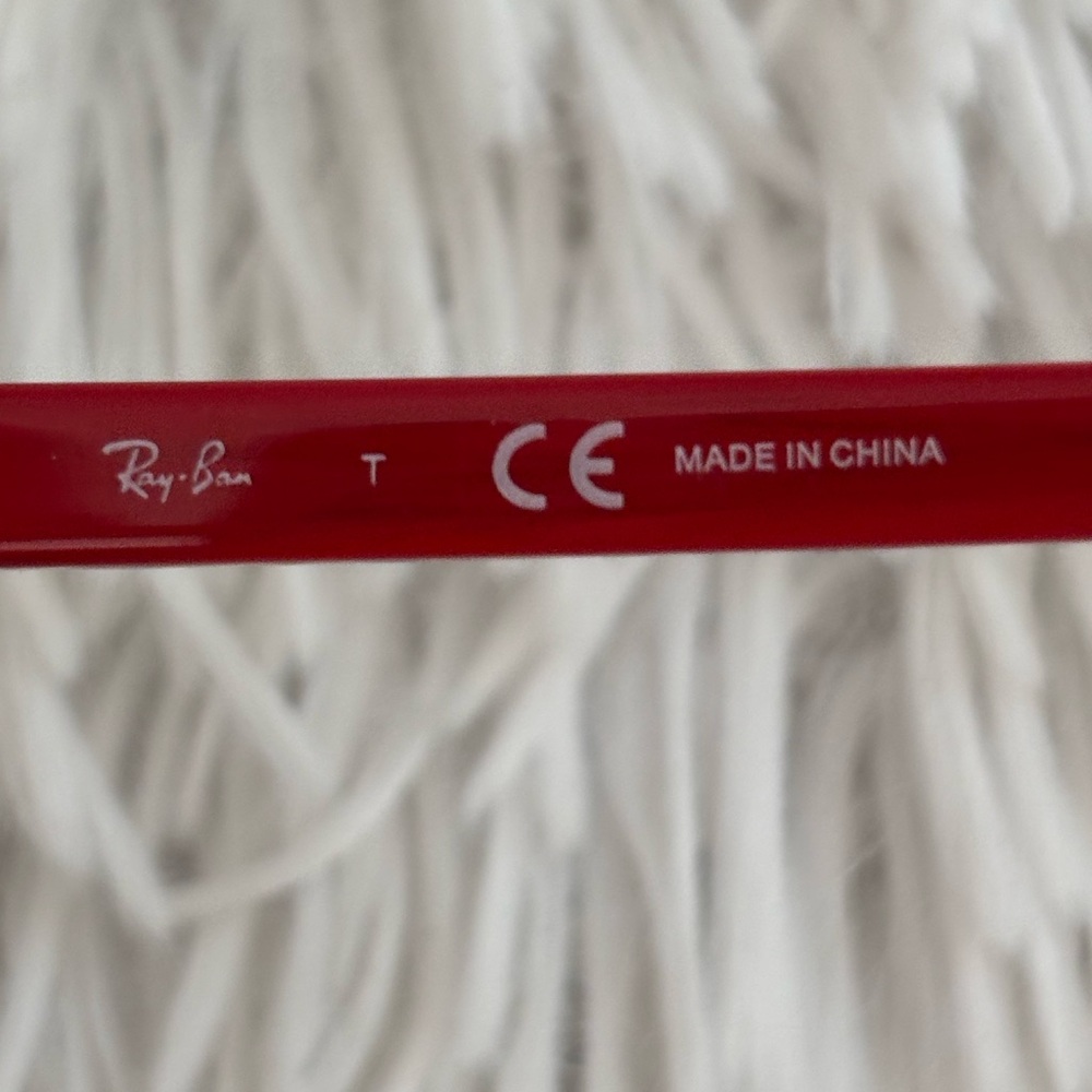 Rayban Red Rectangular Eyeglasses - Picture 6 of 9